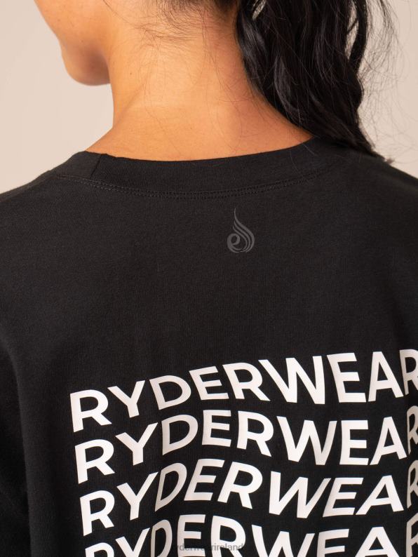 Ryderwear Embody Oversized Long Sleeve T-Shirt Black Women Clothing 4Z2T742