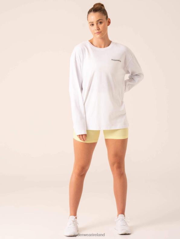 Ryderwear Embody Oversized Long Sleeve T-Shirt White Women Clothing 4Z2T741