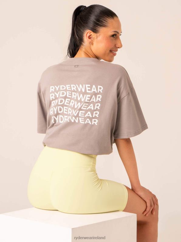 Ryderwear Embody Oversized T-Shirt Steel Grey Women Clothing 4Z2T745