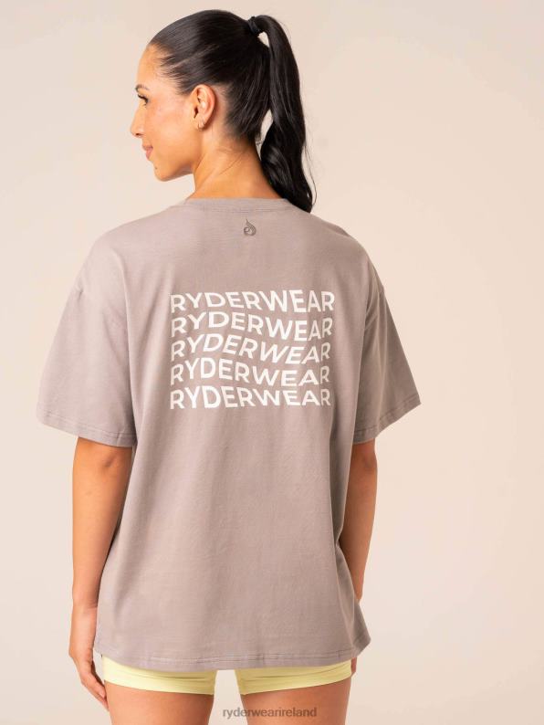Ryderwear Embody Oversized T-Shirt Steel Grey Women Clothing 4Z2T745
