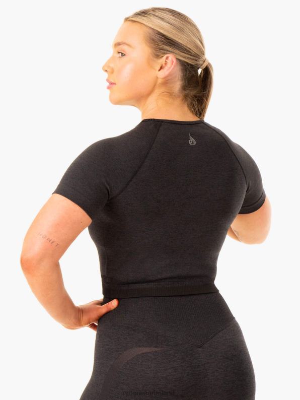 Ryderwear Excel Seamless T-Shirt Black Marl Women Clothing 4Z2T889