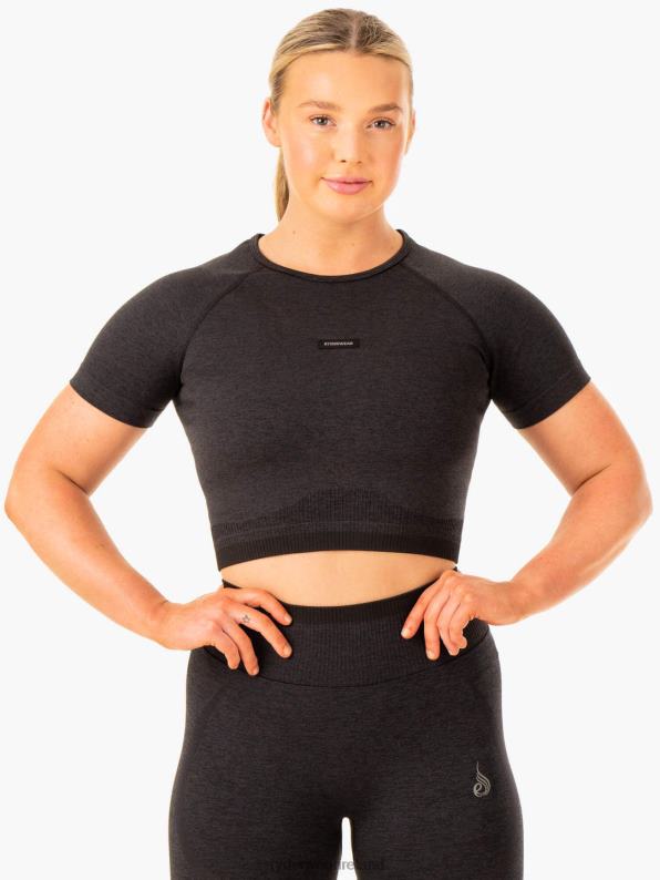 Ryderwear Excel Seamless T-Shirt Black Marl Women Clothing 4Z2T889