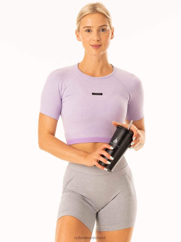 Ryderwear Excel Seamless T-Shirt Lavender Marl Women Clothing 4Z2T887
