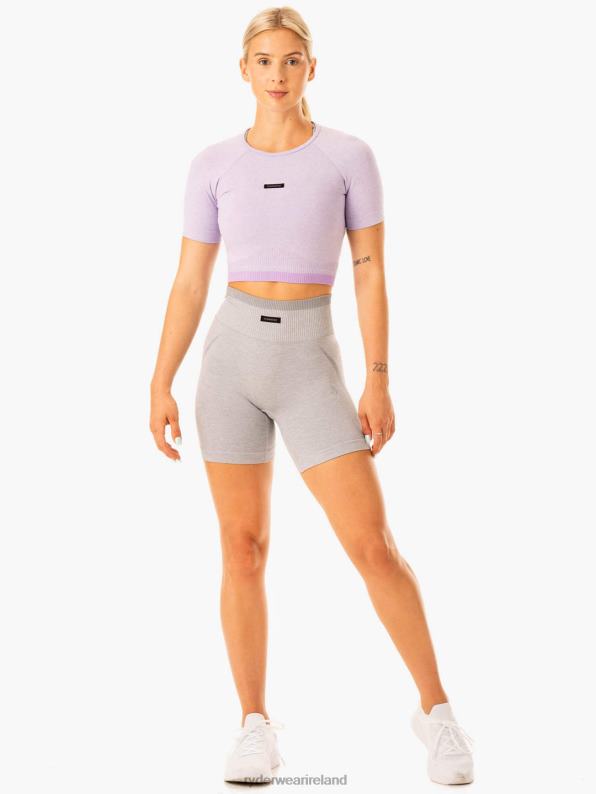 Ryderwear Excel Seamless T-Shirt Lavender Marl Women Clothing 4Z2T887