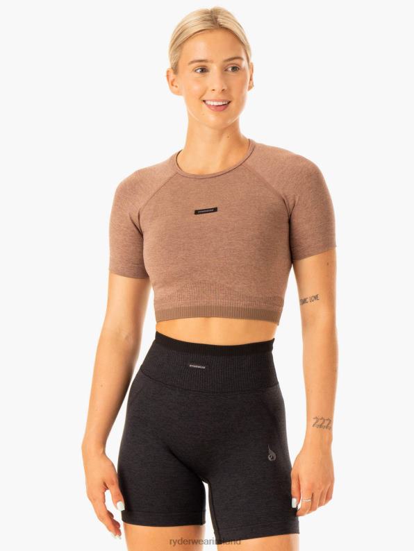 Ryderwear Excel Seamless T-Shirt Mocha Marl Women Clothing 4Z2T886
