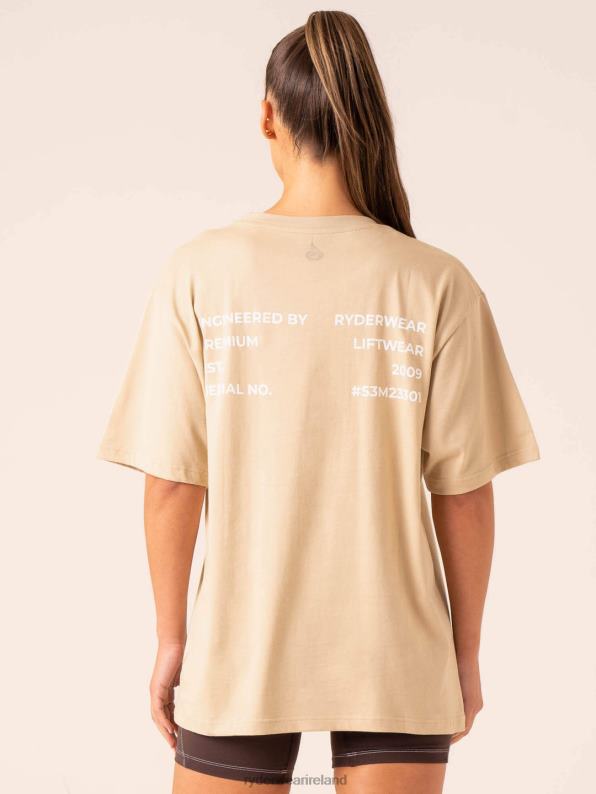 Ryderwear Industry Oversized T-Shirt Sandstone Women Clothing 4Z2T755