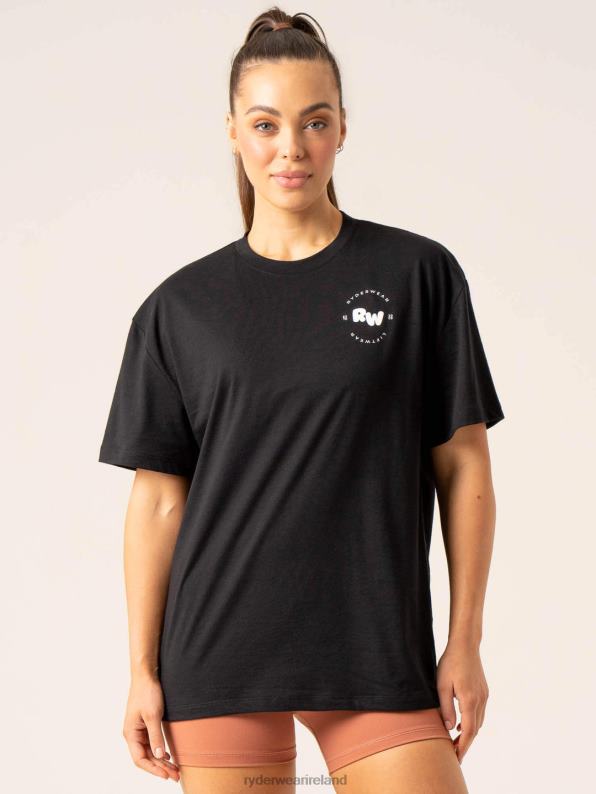 Ryderwear Momentum Oversized T-Shirt Black Women Clothing 4Z2T822