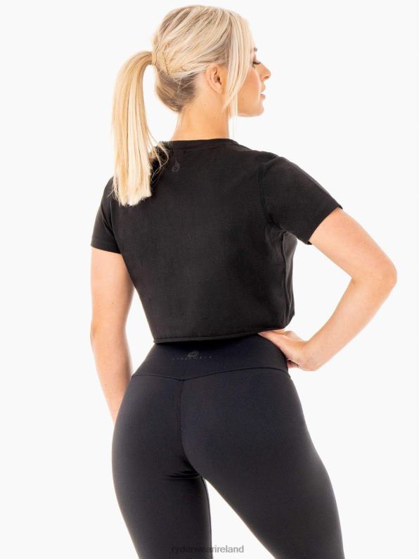 Ryderwear Motion Cropped T-Shirt Black Women Clothing 4Z2T1055