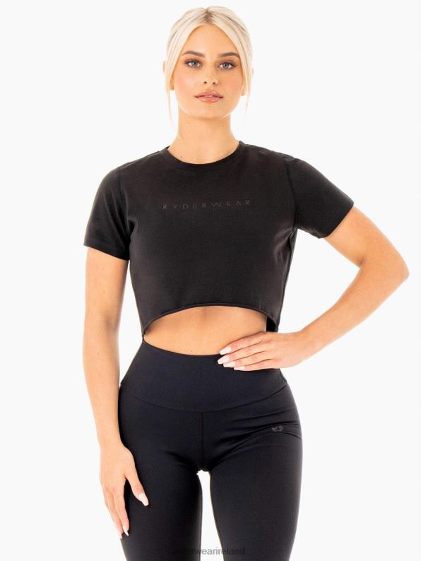 Ryderwear Motion Cropped T-Shirt Black Women Clothing 4Z2T1055