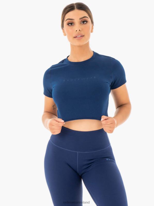 Ryderwear Motion Cropped T-Shirt Navy Women Clothing 4Z2T1061