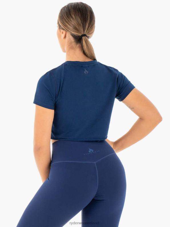 Ryderwear Motion Cropped T-Shirt Navy Women Clothing 4Z2T1061