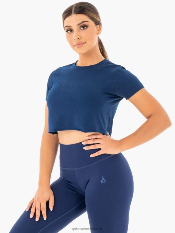 Ryderwear Motion Cropped T-Shirt Navy Women Clothing 4Z2T1061