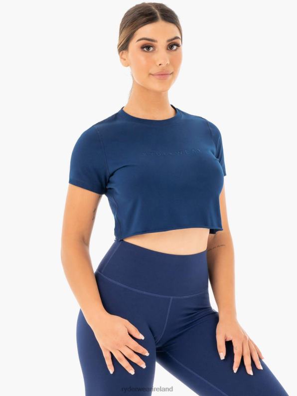 Ryderwear Motion Cropped T-Shirt Navy Women Clothing 4Z2T1061