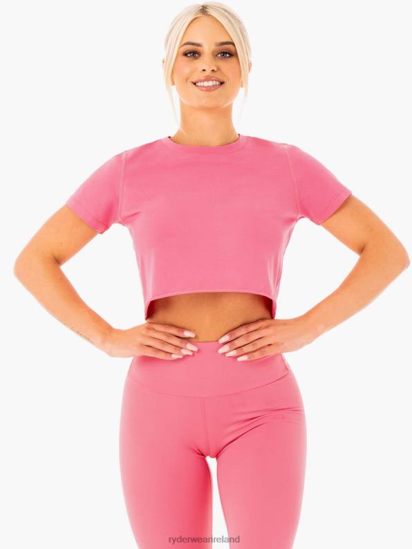 Ryderwear Motion Cropped T-Shirt Pink Lemonade Women Clothing 4Z2T1058