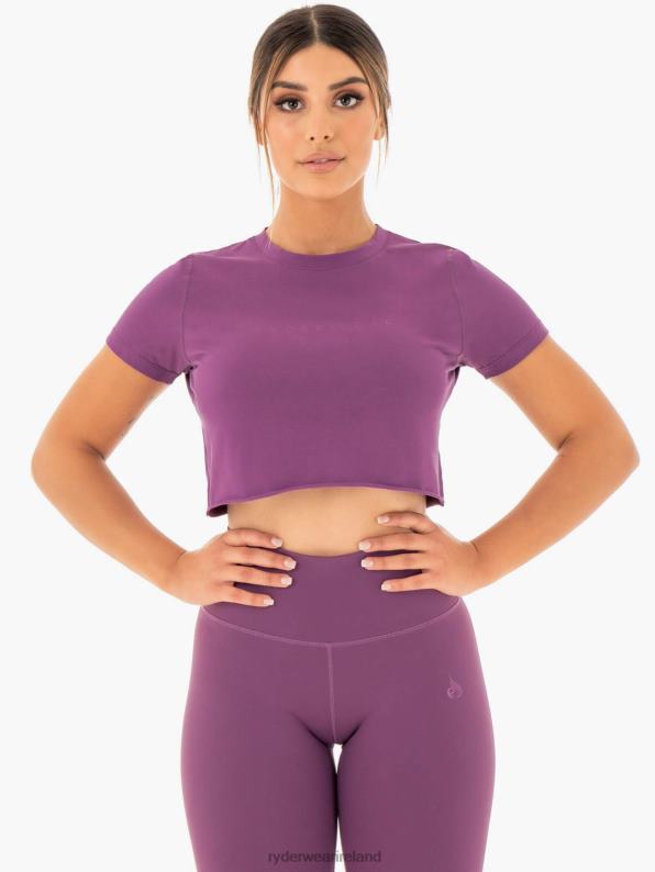 Ryderwear Motion Cropped T-Shirt Purple Women Clothing 4Z2T1062