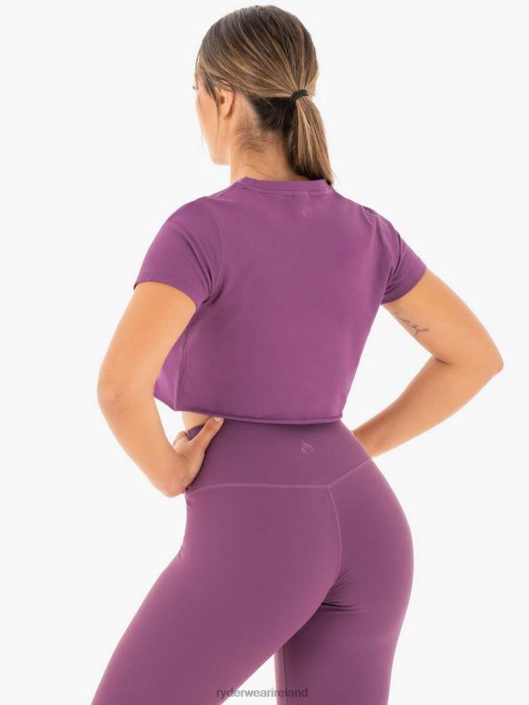 Ryderwear Motion Cropped T-Shirt Purple Women Clothing 4Z2T1062