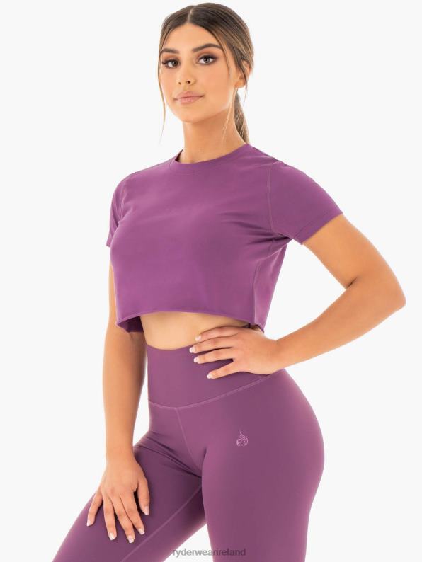 Ryderwear Motion Cropped T-Shirt Purple Women Clothing 4Z2T1062