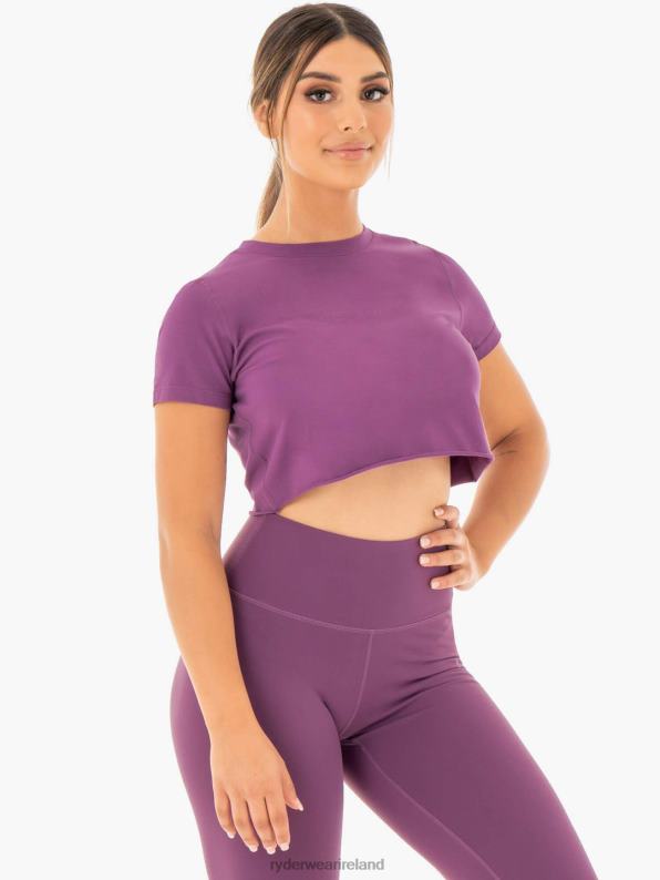 Ryderwear Motion Cropped T-Shirt Purple Women Clothing 4Z2T1062
