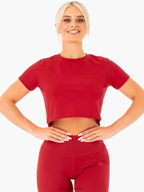 Ryderwear Motion Cropped T-Shirt Red Women Clothing 4Z2T1056