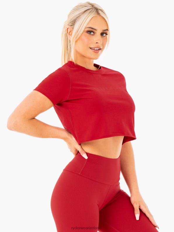 Ryderwear Motion Cropped T-Shirt Red Women Clothing 4Z2T1056