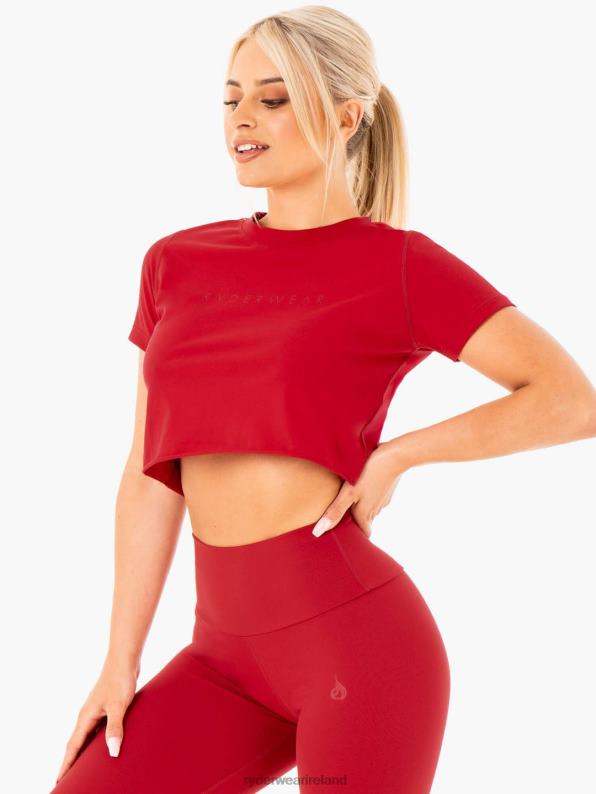 Ryderwear Motion Cropped T-Shirt Red Women Clothing 4Z2T1056