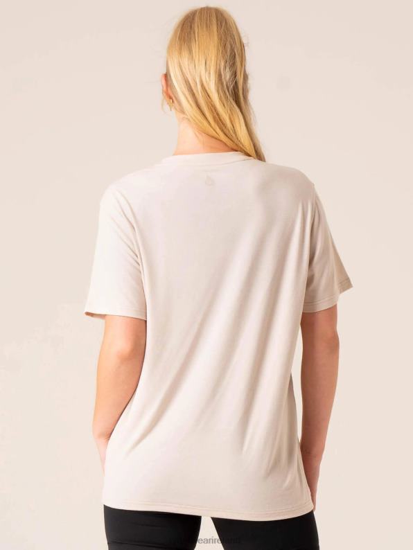 Ryderwear Off Side Longline T-Shirt Chalk Women Clothing 4Z2T809