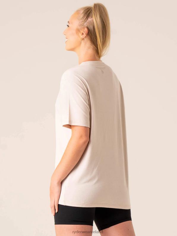 Ryderwear Off Side Longline T-Shirt Chalk Women Clothing 4Z2T809