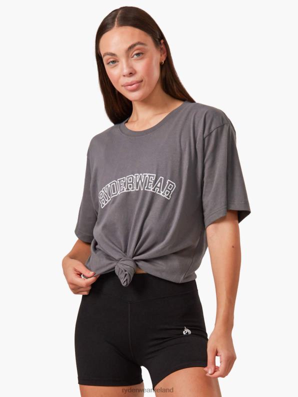 Ryderwear Oversized T-Shirt Charcoal Women Clothing 4Z2T1107