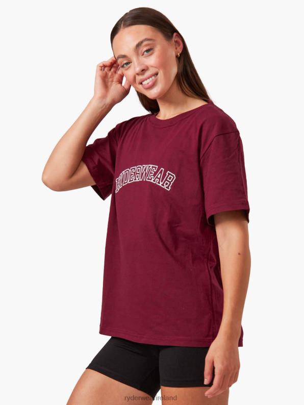Ryderwear Oversized T-Shirt Maroon Women Clothing 4Z2T1106