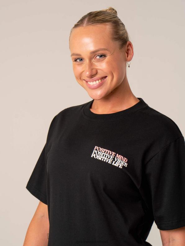 Ryderwear Positive Vibes T-Shirt Black Women Clothing 4Z2T804