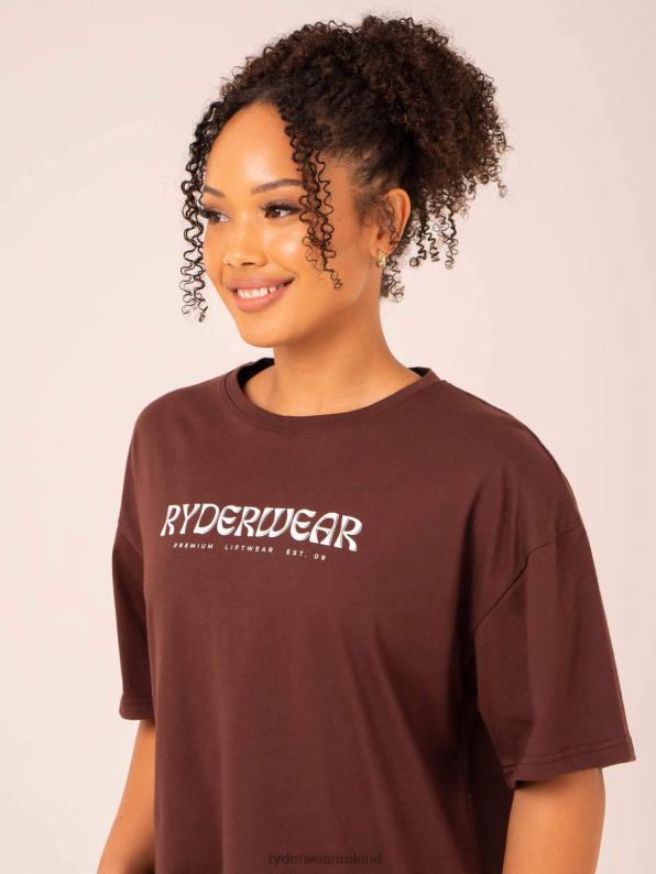 Ryderwear Retro Oversized T-Shirt Chocolate Women Clothing 4Z2T752