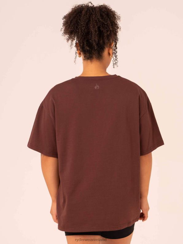 Ryderwear Retro Oversized T-Shirt Chocolate Women Clothing 4Z2T752