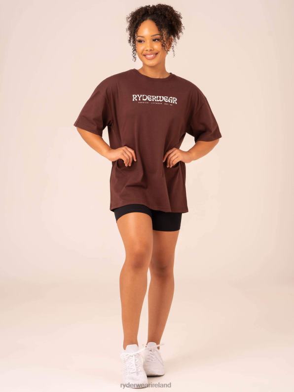 Ryderwear Retro Oversized T-Shirt Chocolate Women Clothing 4Z2T752