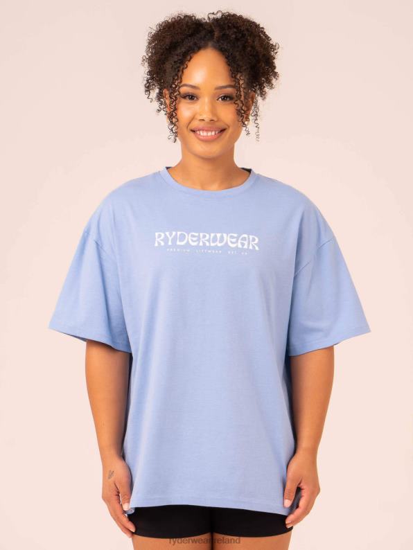 Ryderwear Retro Oversized T-Shirt Cornflower Blue Women Clothing 4Z2T749