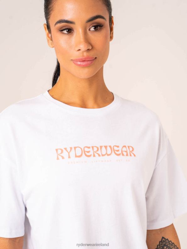 Ryderwear Retro Oversized T-Shirt White Women Clothing 4Z2T750