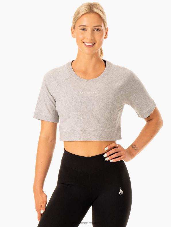 Ryderwear Revival Cotton T-Shirt Grey Marl Women Clothing 4Z2T900