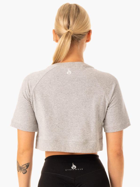 Ryderwear Revival Cotton T-Shirt Grey Marl Women Clothing 4Z2T900