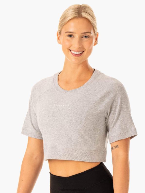 Ryderwear Revival Cotton T-Shirt Grey Marl Women Clothing 4Z2T900