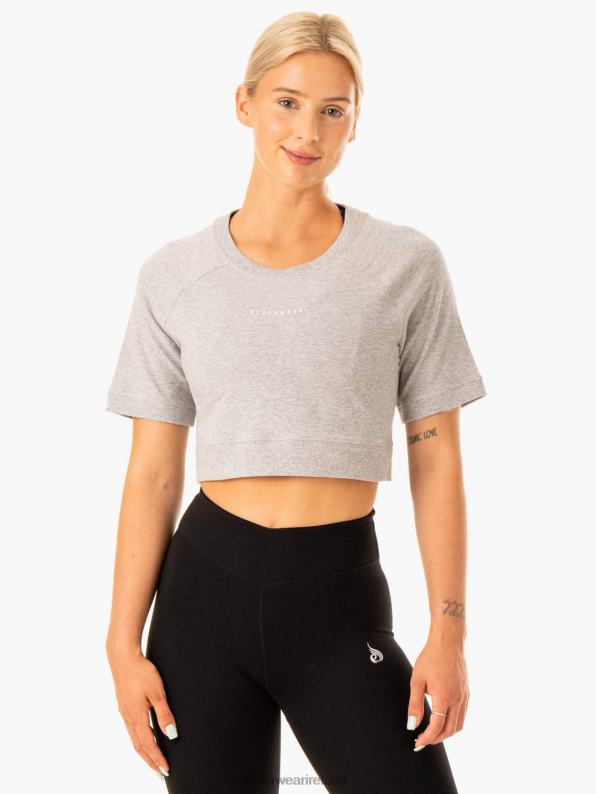 Ryderwear Revival Cotton T-Shirt Grey Marl Women Clothing 4Z2T900