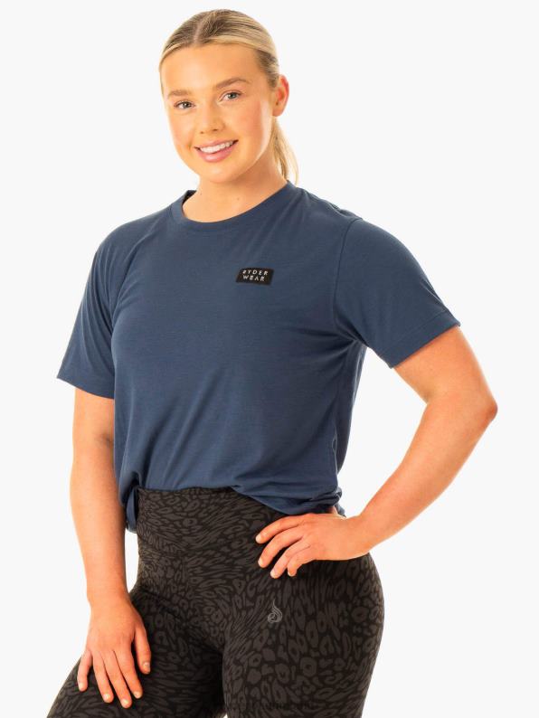 Ryderwear Rotation T-Shirt Navy Women Clothing 4Z2T860
