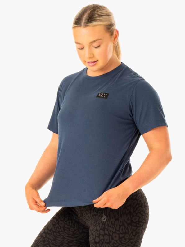 Ryderwear Rotation T-Shirt Navy Women Clothing 4Z2T860