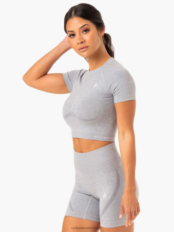 Ryderwear Sculpt Seamless T-Shirt Grey Marl Women Clothing 4Z2T975
