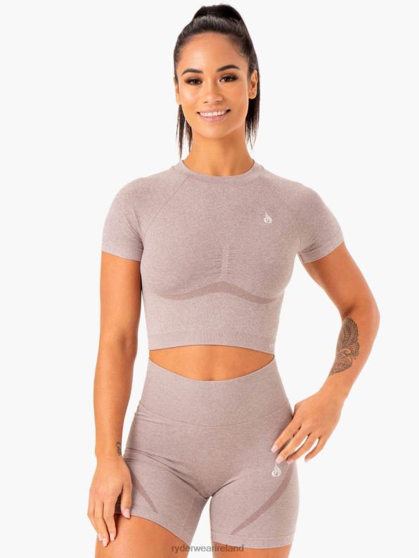 Ryderwear Sculpt Seamless T-Shirt Mushroom Marl Women Clothing 4Z2T973