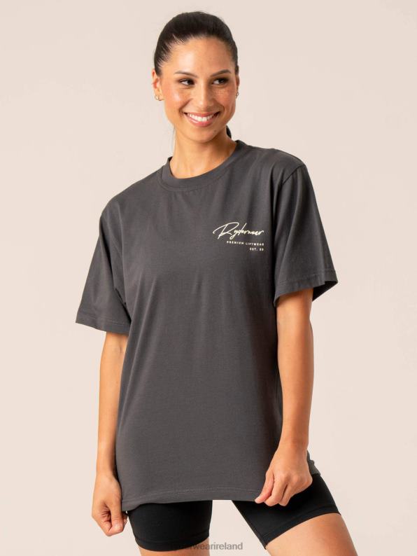 Ryderwear Signature T-Shirt Charcoal Women Clothing 4Z2T802