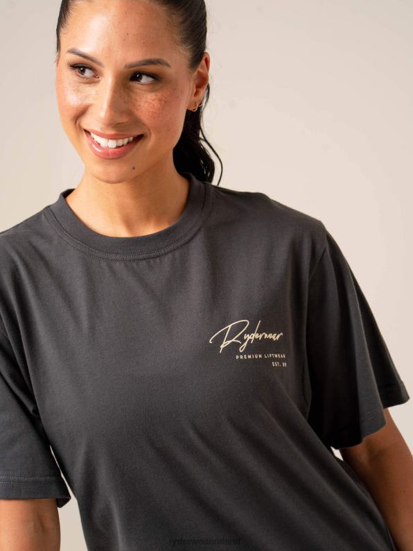 Ryderwear Signature T-Shirt Charcoal Women Clothing 4Z2T802