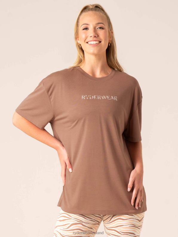 Ryderwear Unstoppable Oversized T-Shirt Mocha Women Clothing 4Z2T790