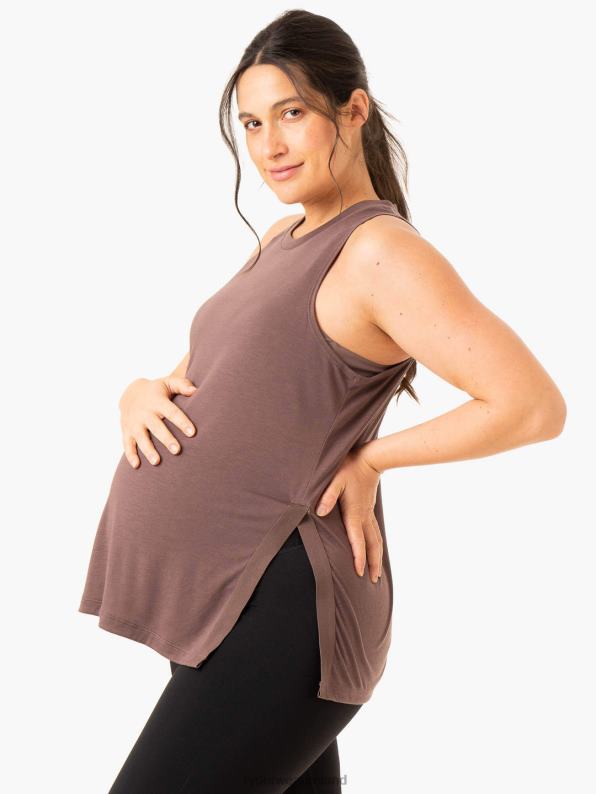 Ryderwear Active Bump Tank Chocolate Women Clothing 4Z2T854