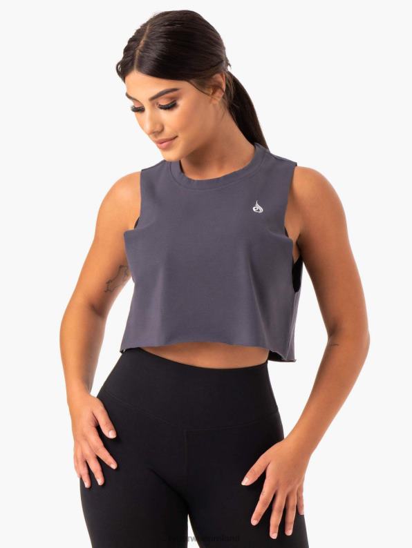 Ryderwear Base Muscle Tank Charcoal Women Clothing 4Z2T1001