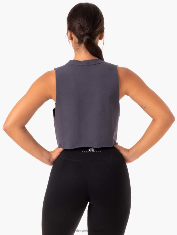 Ryderwear Base Muscle Tank Charcoal Women Clothing 4Z2T1001