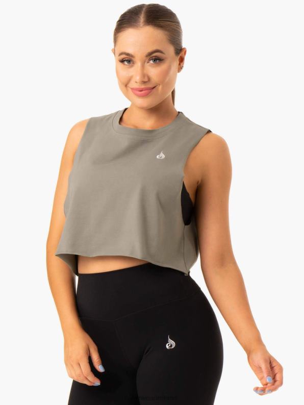 Ryderwear Base Muscle Tank Khaki Women Clothing 4Z2T1000